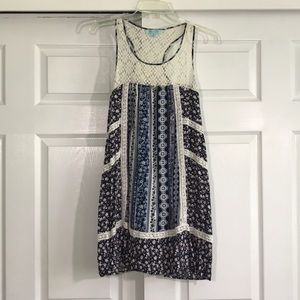 She + Sky Printed Sleeveless Dress S